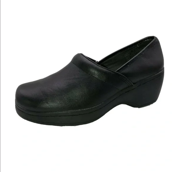 Scholl's Shoes Dr Scholls Leather Bernice Slip On Clogs